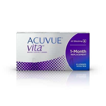 Acuvue Vita รายเดือน คอนแทคเลนส์ใส แอคคิววิว จำนวน/กล่อง 6 ชิ้น