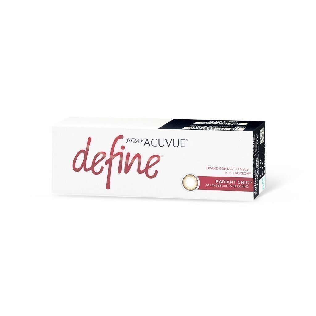 Acuvue 1 Day Define สี Radiant Chic รายวัน คอนแทคเลนส์สี จำนวน 30 ชิ้น/กล่อง
