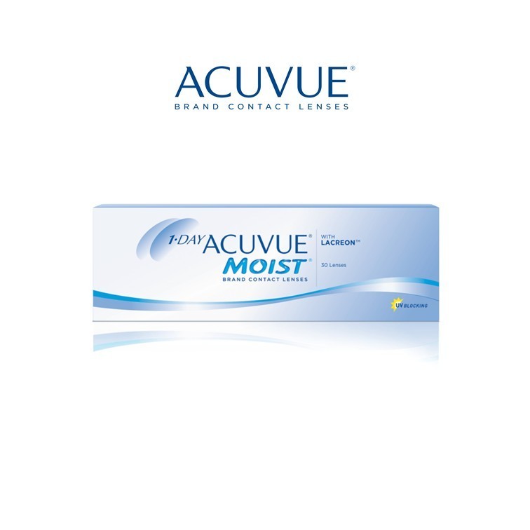 Acuvue Moist 1 Day รายวัน คอนแทคเลนส์ใส แอคคิววิว 30 ชิ้น/กล่อง