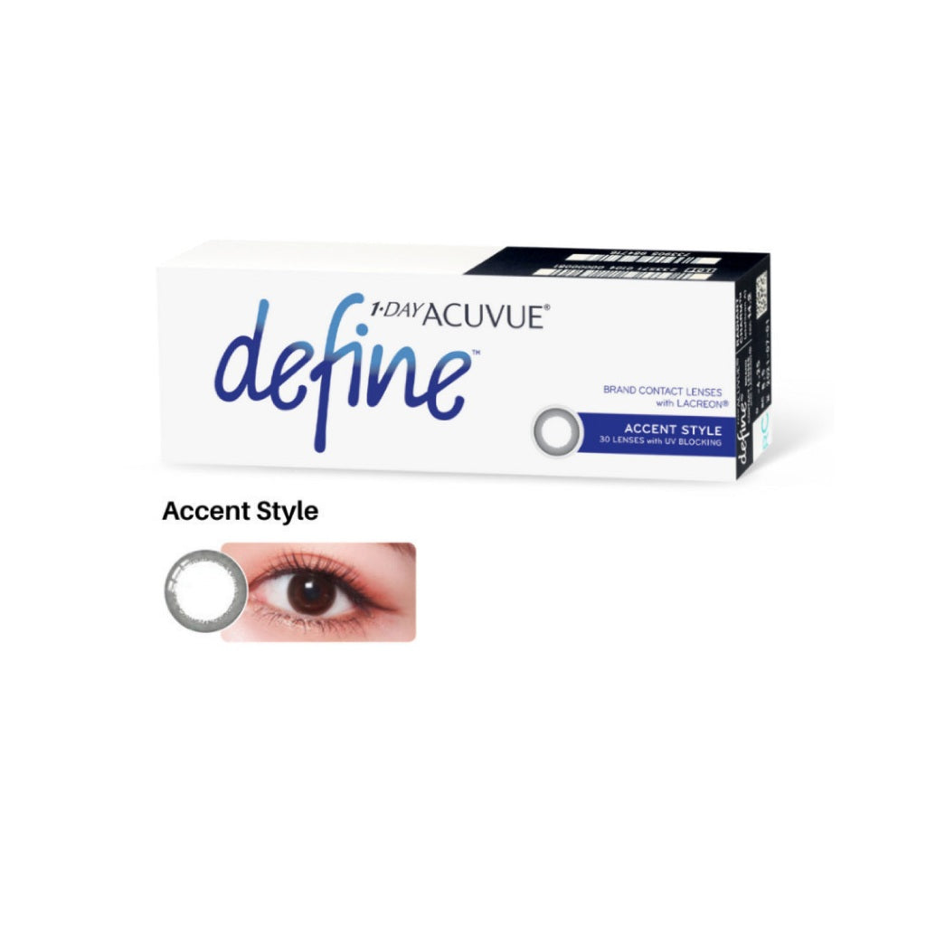 Acuvue 1 Day Define สี Accent รายวัน คอนแทคเลนส์สี จำนวน 30 ชิ้น/กล่อง